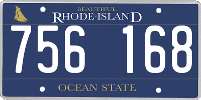 RI license plate 756168