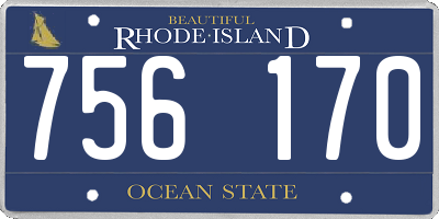 RI license plate 756170