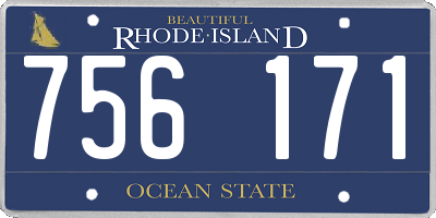 RI license plate 756171