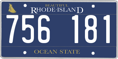 RI license plate 756181