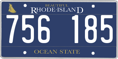RI license plate 756185
