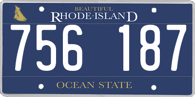 RI license plate 756187