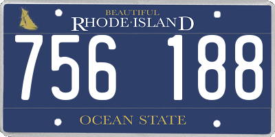 RI license plate 756188