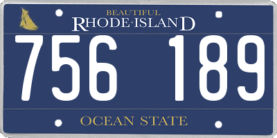 RI license plate 756189