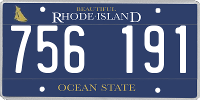 RI license plate 756191