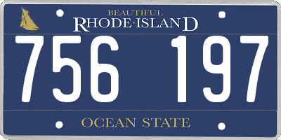 RI license plate 756197