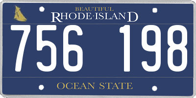 RI license plate 756198