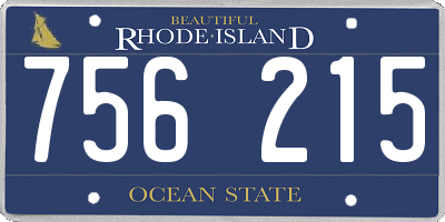 RI license plate 756215