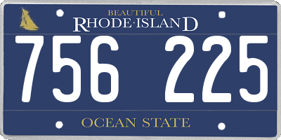 RI license plate 756225