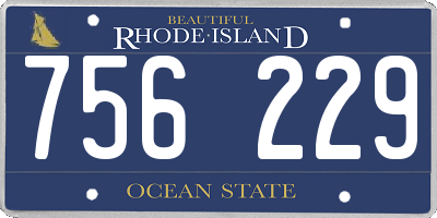 RI license plate 756229