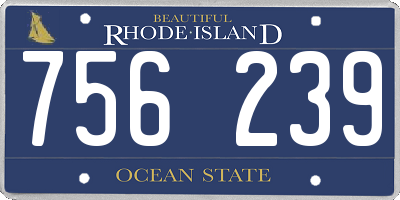 RI license plate 756239