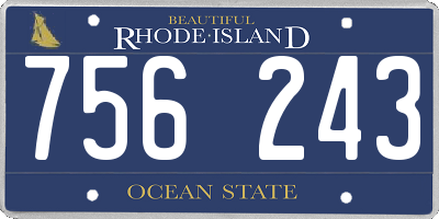 RI license plate 756243