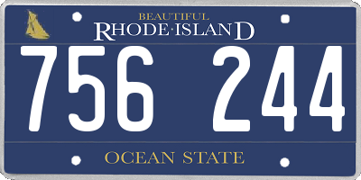 RI license plate 756244