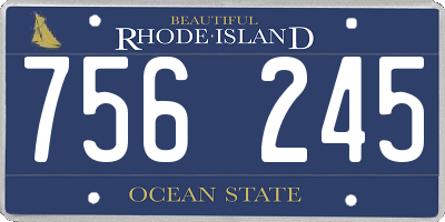 RI license plate 756245