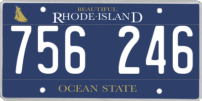 RI license plate 756246