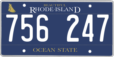 RI license plate 756247