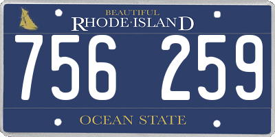 RI license plate 756259