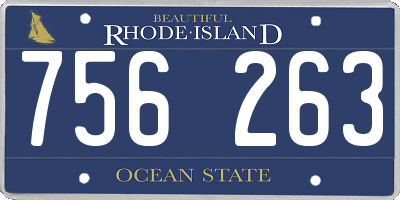 RI license plate 756263