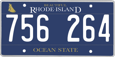RI license plate 756264