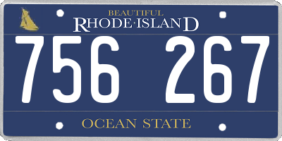 RI license plate 756267