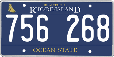 RI license plate 756268