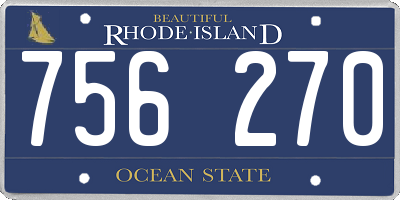 RI license plate 756270