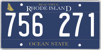 RI license plate 756271