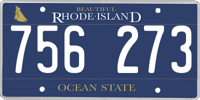 RI license plate 756273