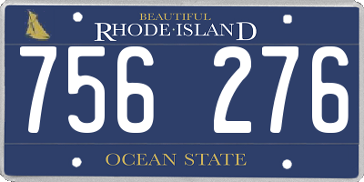 RI license plate 756276