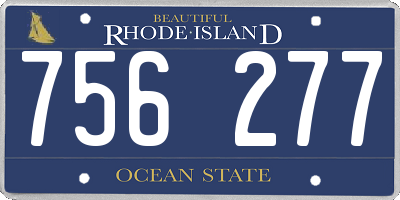 RI license plate 756277