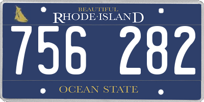 RI license plate 756282