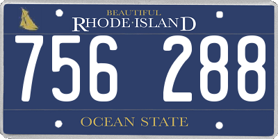 RI license plate 756288