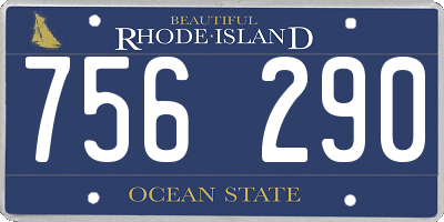 RI license plate 756290