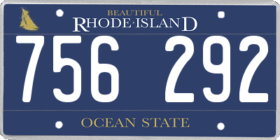 RI license plate 756292