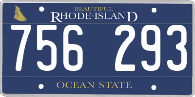 RI license plate 756293