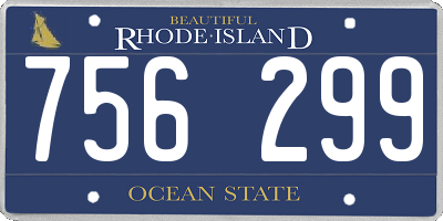 RI license plate 756299