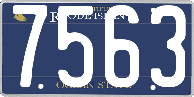 RI license plate 7563