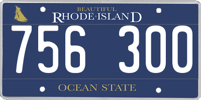 RI license plate 756300