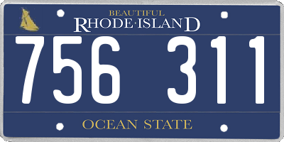 RI license plate 756311