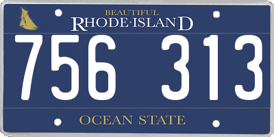 RI license plate 756313