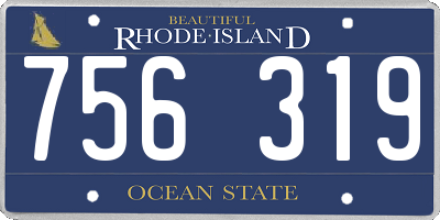 RI license plate 756319