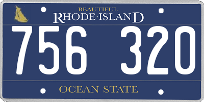 RI license plate 756320