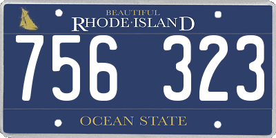 RI license plate 756323