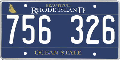 RI license plate 756326