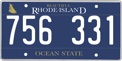 RI license plate 756331