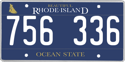 RI license plate 756336