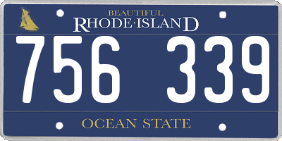 RI license plate 756339