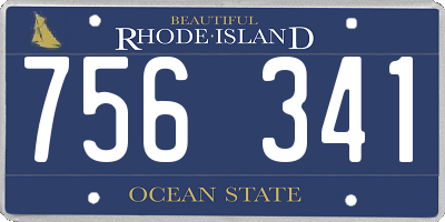 RI license plate 756341