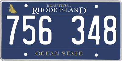 RI license plate 756348