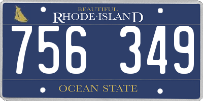 RI license plate 756349